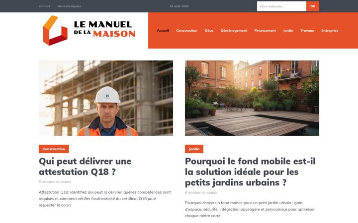 Screenshot of lemanueldelamaison.com