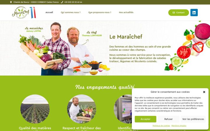 Screenshot of lemaraichef.fr