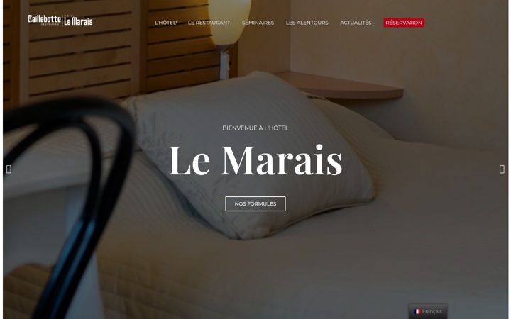 Screenshot of lemarais-hotel.fr
