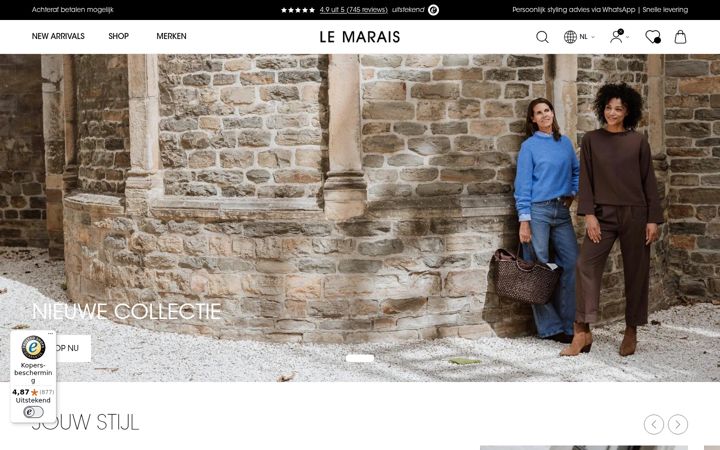 Screenshot of lemarais.nl
