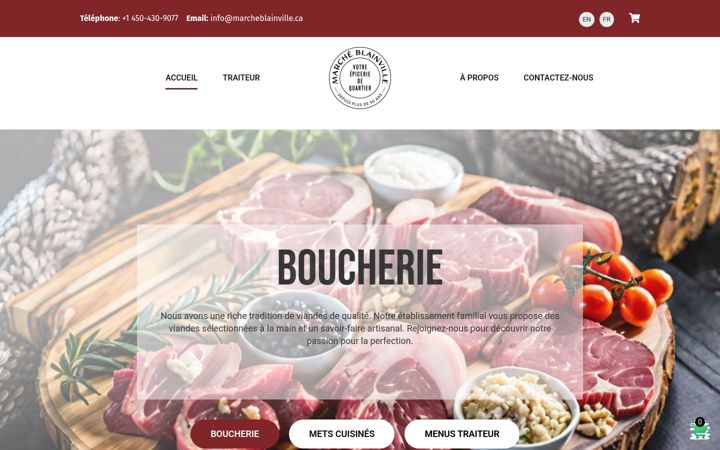 Screenshot of lemarcheblainville.com