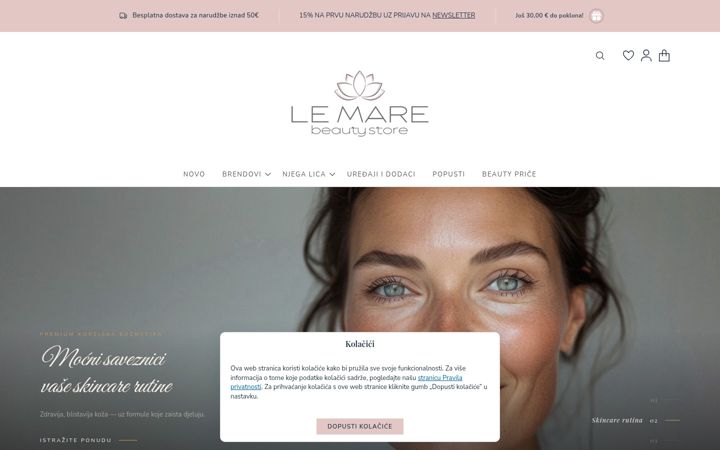 Screenshot of lemarebeauty.com