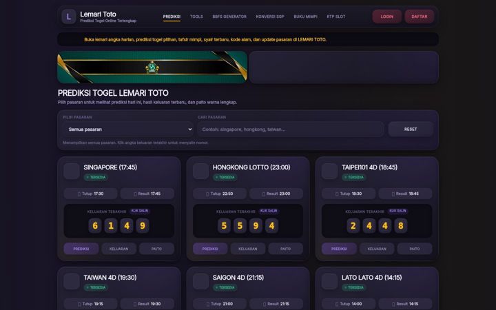 Screenshot of lemaritoto.com