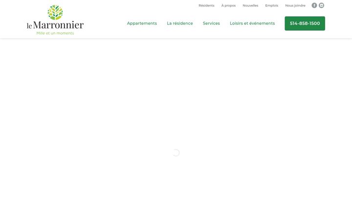 Screenshot of lemarronnier.ca