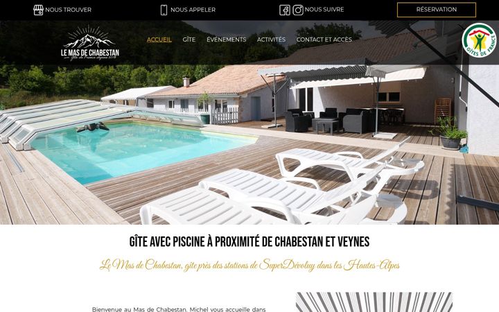 Screenshot of lemasdechabestan.fr