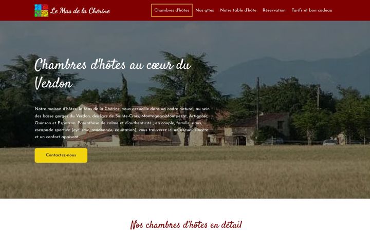 Screenshot of lemasdelacherine.fr