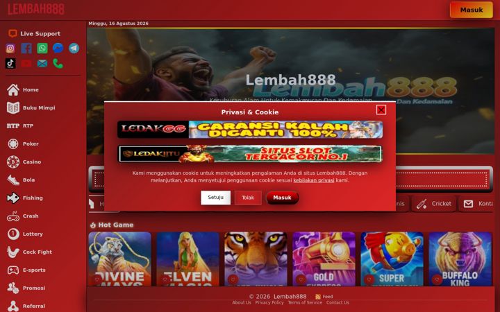 Screenshot of lembah888.org