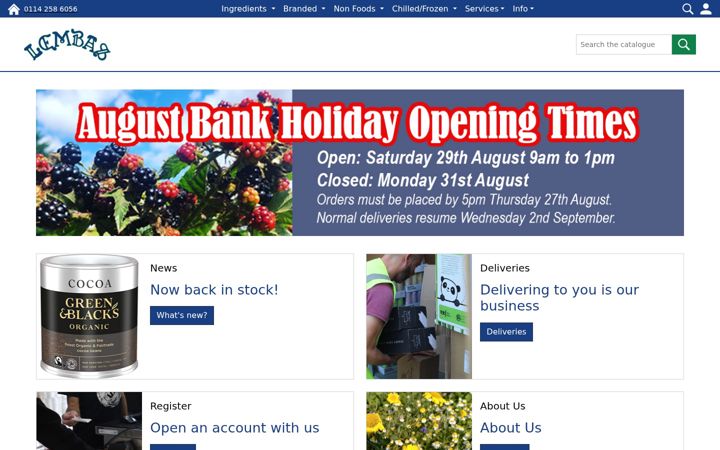 Screenshot of lembas.co.uk