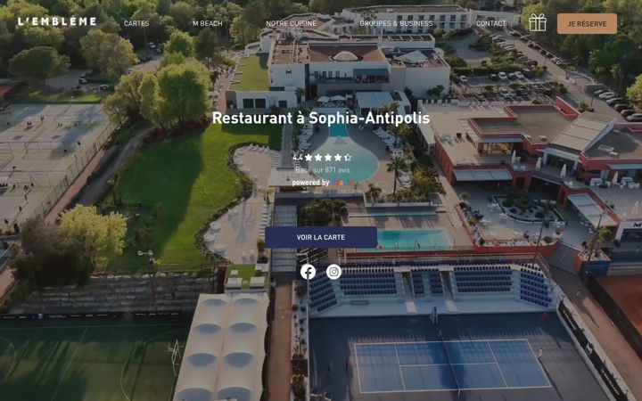Screenshot of lembleme-restaurant.com