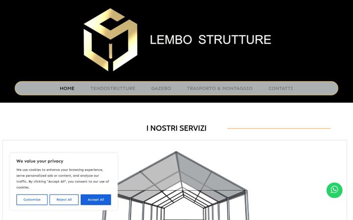 Screenshot of lembostrutture.it
