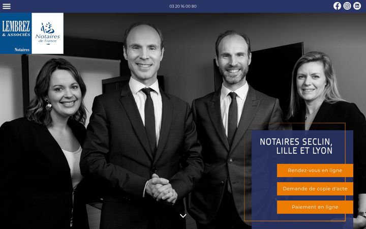 Screenshot of lembrez.notaires.fr