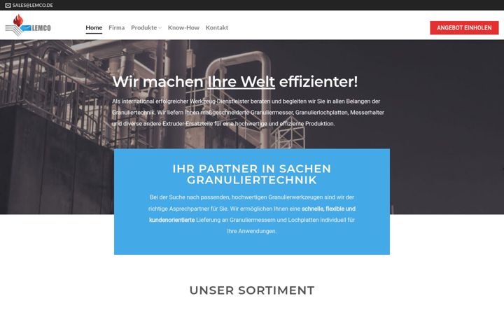 Screenshot of lemco.de