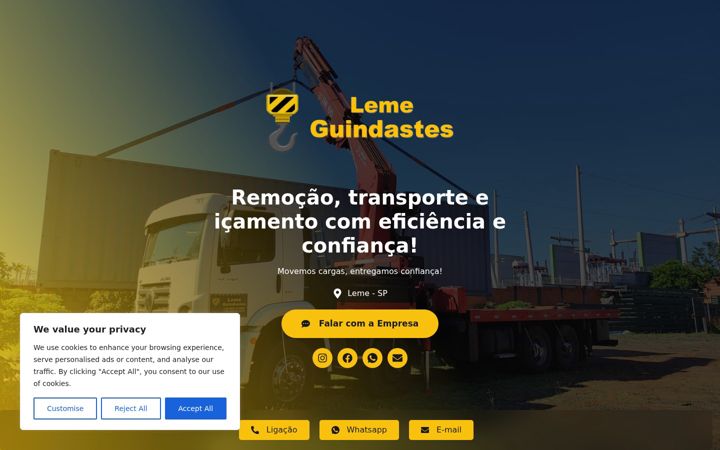 Screenshot of lemeguindastes.com.br