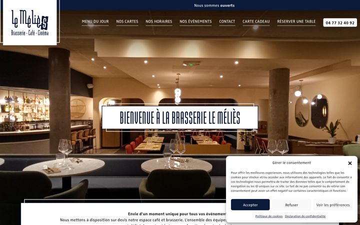 Screenshot of lemeliesbrasserie.com