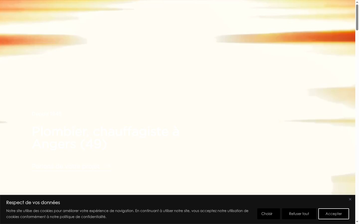 Screenshot del banner di consenso mostrato prima di qualsiasi interazione