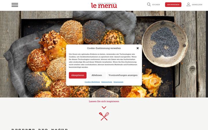 Screenshot of lemenu.ch
