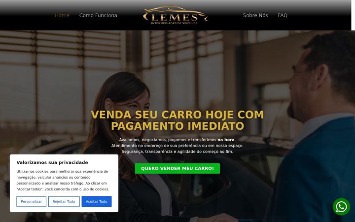 Screenshot of lemesveiculos.com.br