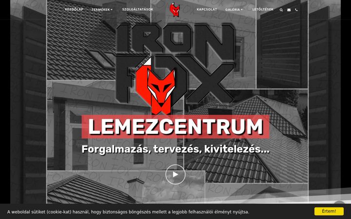 Screenshot of lemezcentrum.eu