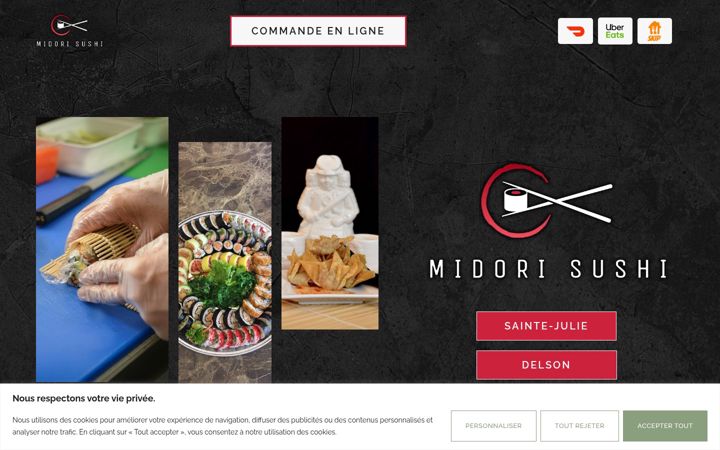 Screenshot of lemidorisushi.com