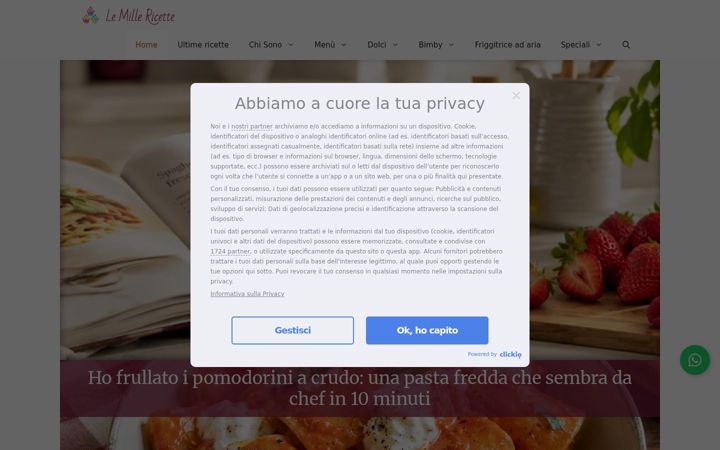 Screenshot of lemillericette.it