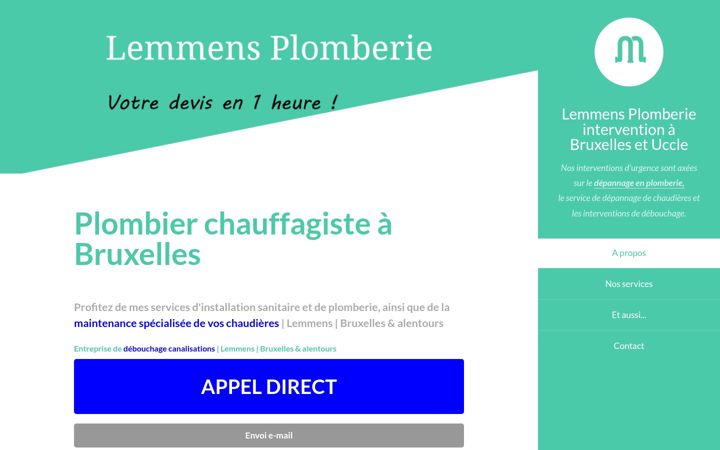 Screenshot of lemmens-plomberie.be