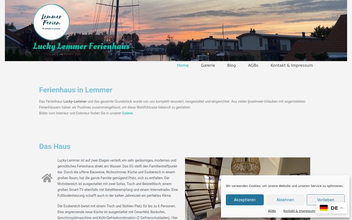 Screenshot of lemmer-ferien.de