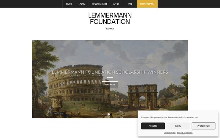 Screenshot of lemmermann-foundation.org