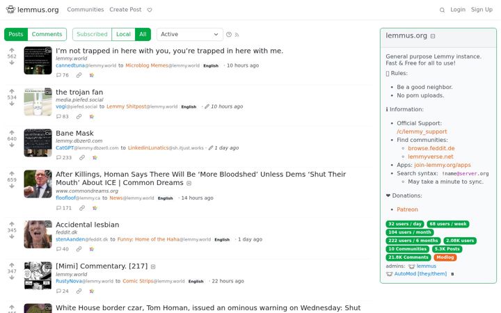 Screenshot of lemmus.org