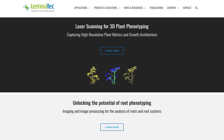 Screenshot of lemnatec.com