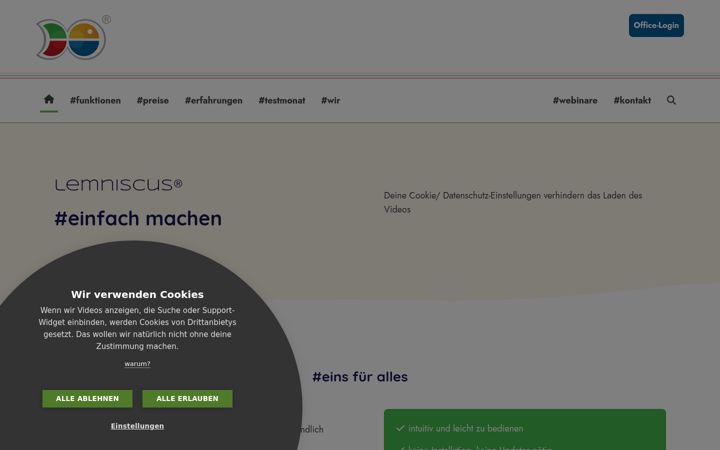 Screenshot of lemniscus.de