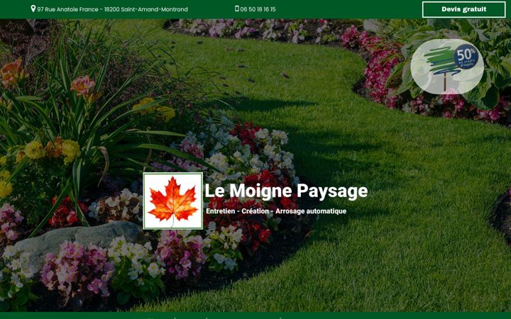 Screenshot of lemoignepaysage.fr