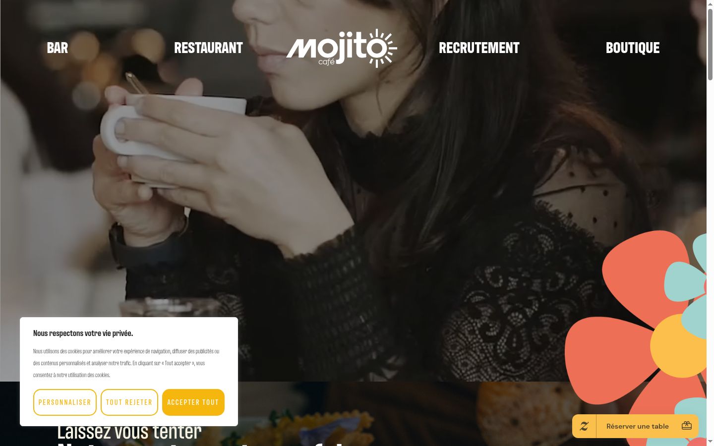 Screenshot del banner di consenso mostrato prima di qualsiasi interazione