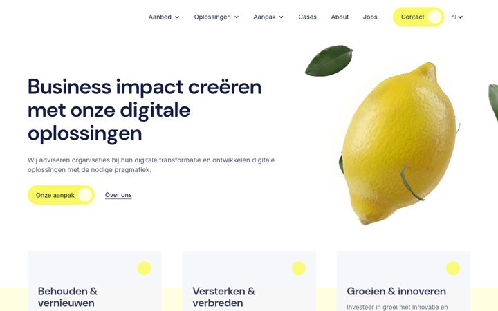 Screenshot of lemon.be