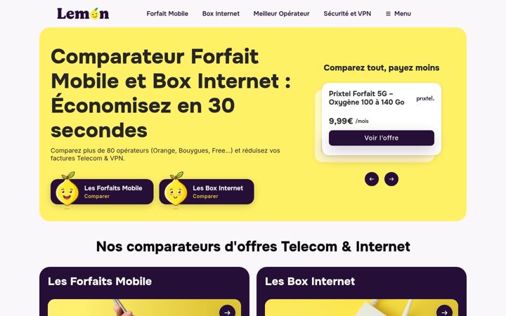 Screenshot of lemon.fr