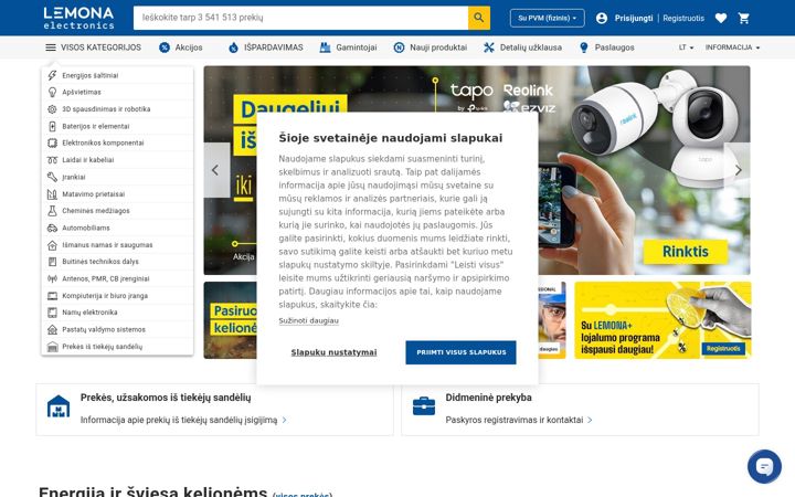 Screenshot stránky lemona.lt
