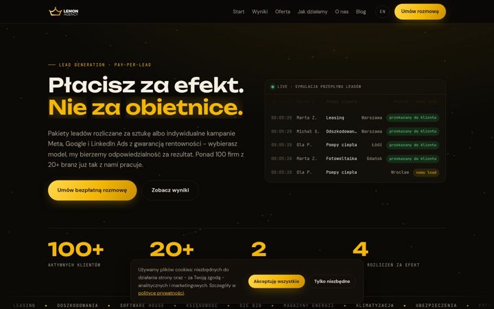 Screenshot of lemonagency.net