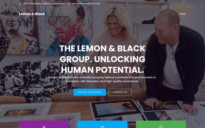 Screenshot of lemonandblack.co.uk
