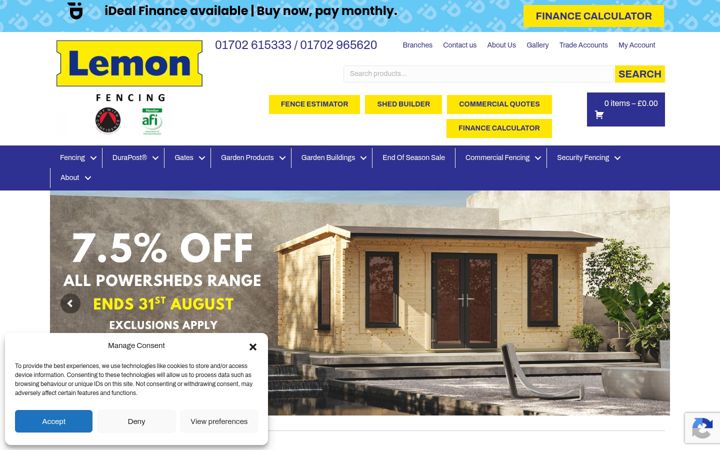 Screenshot of lemonfencing.co.uk