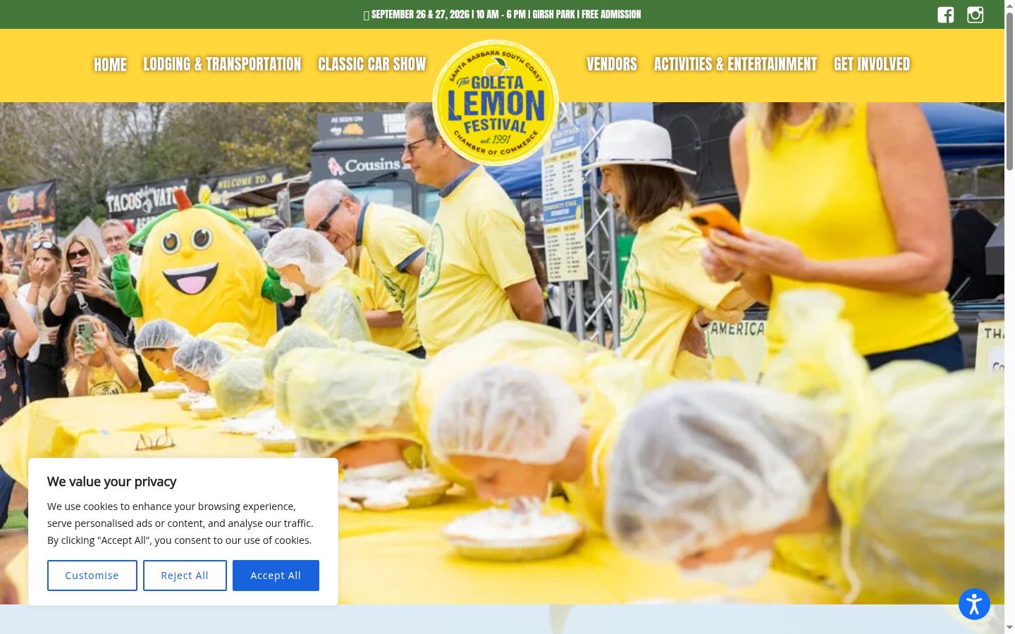 Screenshot del banner di consenso mostrato prima di qualsiasi interazione