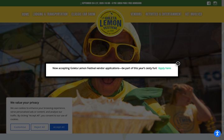 Screenshot of lemonfestival.com