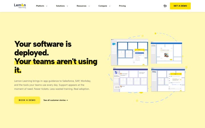 Screenshot of lemonlearning.com