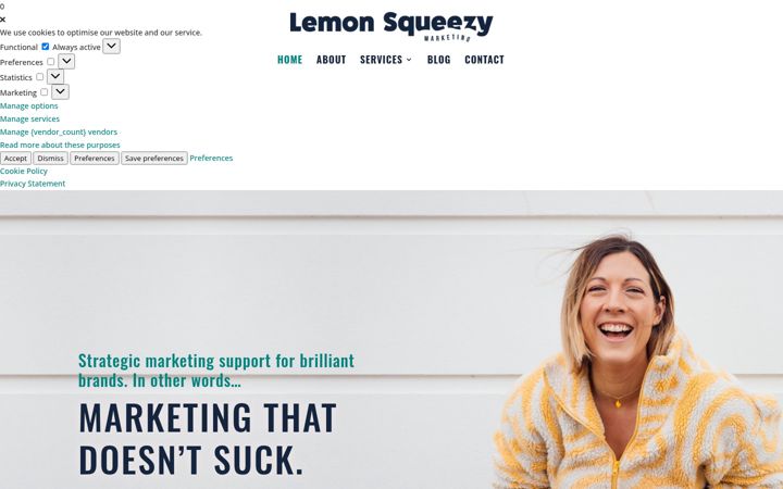 Screenshot of lemonsqueezymarketing.com
