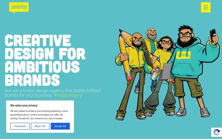 Screenshot of lemontopcreative.com