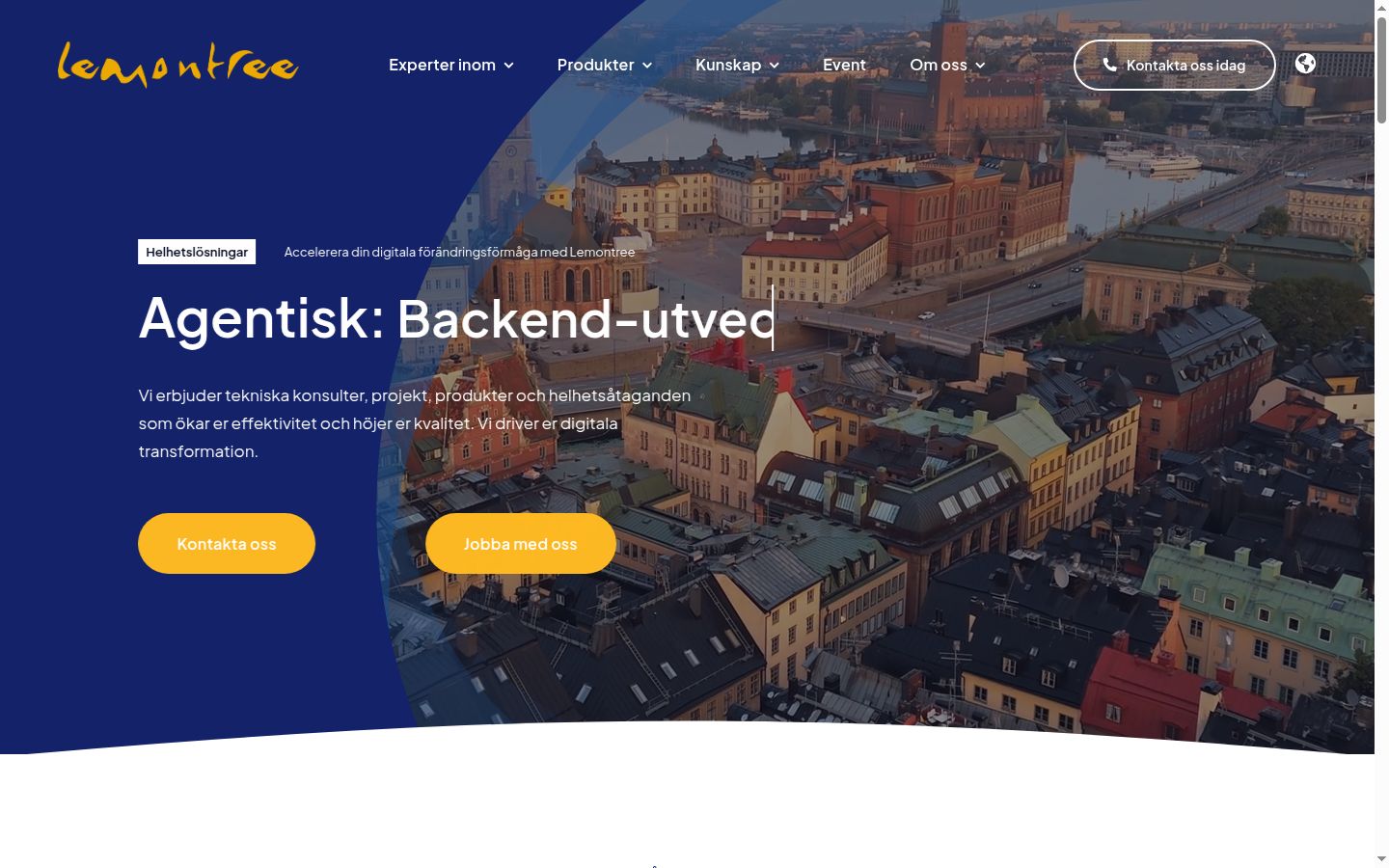 Skärmbild av samtyckesbannern som visades före någon interaktion