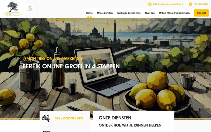 Screenshot of lemontreemarketing.nl