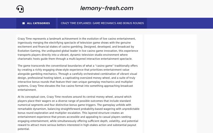 Screenshot of lemony-fresh.com