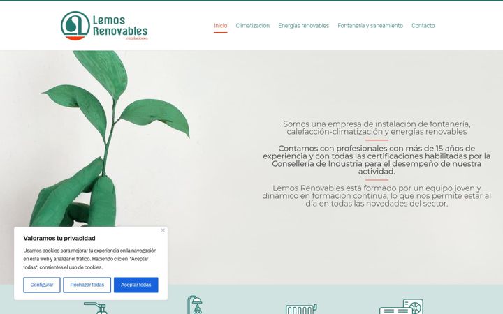 Screenshot of lemosrenovables.com