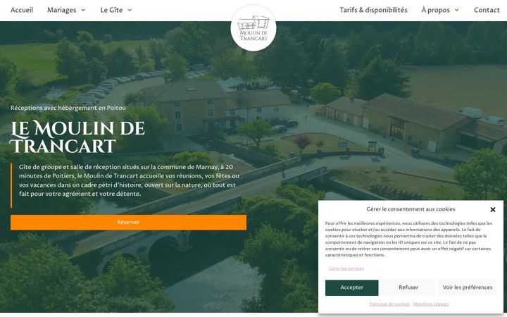 Screenshot of lemoulindetrancart.fr