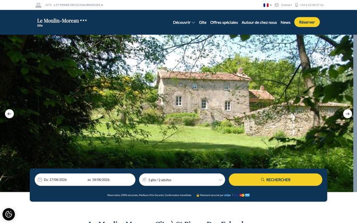Screenshot of lemoulinmoreau.com