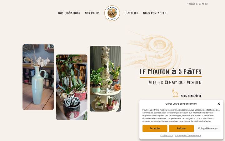 Screenshot of lemoutona5pates.fr